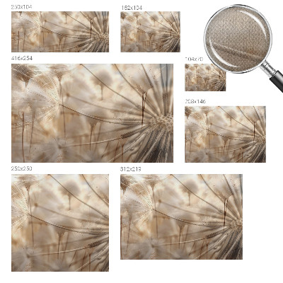 Zelfklevende behangsticker Subtiele paardenbloemen