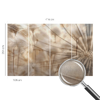 Zelfklevende behangsticker Subtiele paardenbloemen