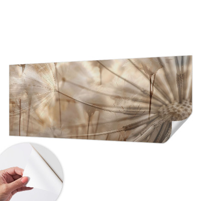 Zelfklevende behangsticker Subtiele paardenbloemen