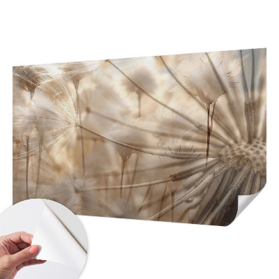 Zelfklevende behangsticker Subtiele paardenbloemen