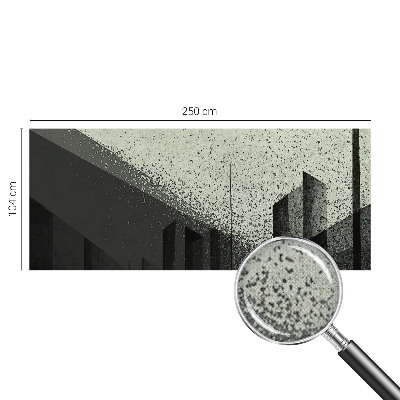 3D fotobehang met het stadsgeometrie-motief