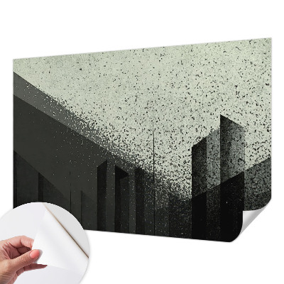 3D fotobehang met het stadsgeometrie-motief