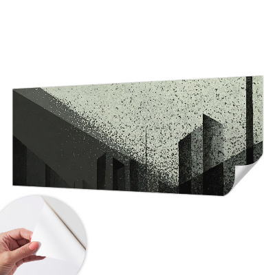 3D fotobehang met het stadsgeometrie-motief