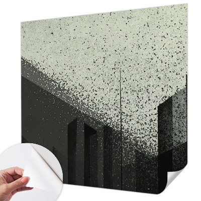 3D fotobehang met het stadsgeometrie-motief