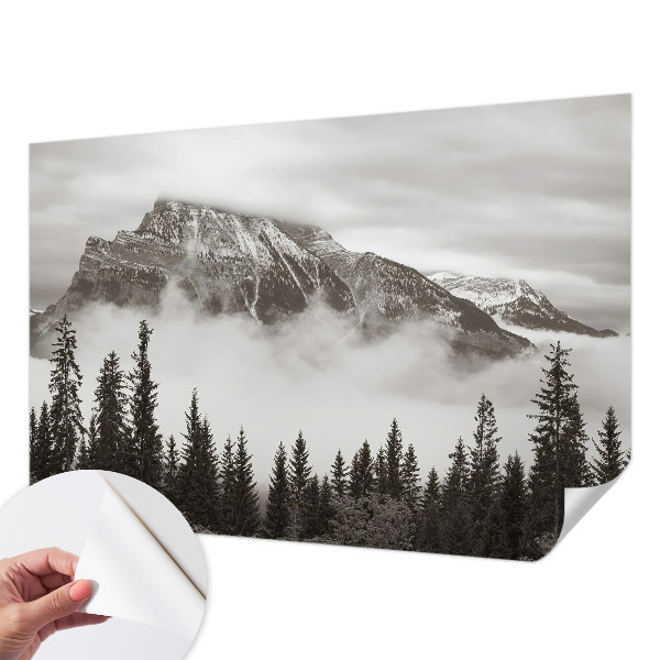 Foto behang voor de kinderkamer met een berglandschap