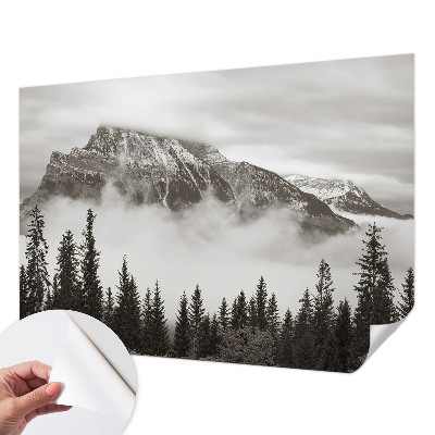 Foto behang voor de kinderkamer met een berglandschap