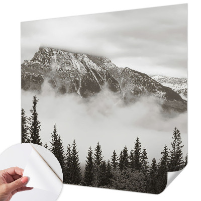Foto behang voor de kinderkamer met een berglandschap