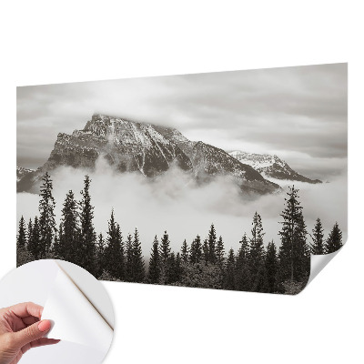 Foto behang voor de kinderkamer met een berglandschap