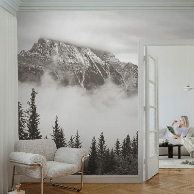 Foto behang voor de kinderkamer met een berglandschap