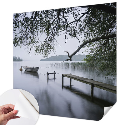 Fotobehang voor kinderkamer met een rustig meer als motief