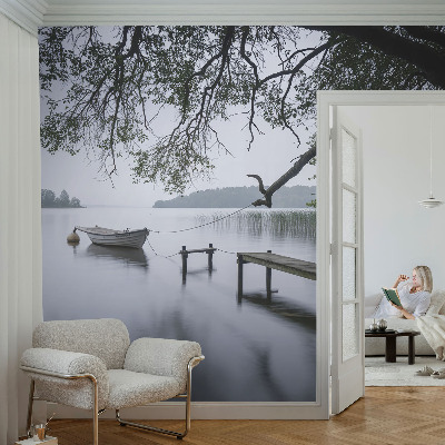 Fotobehang voor kinderkamer met een rustig meer als motief