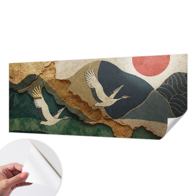 Fotobehang voor de kinderkamer Kraanvogels van het Oosten