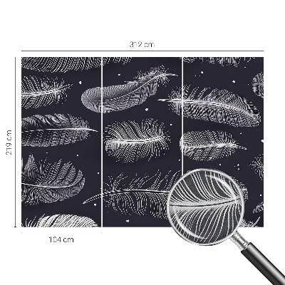 Foto behang voor de keuken Subtiele veren