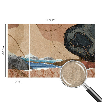 Zelfklevend fotobehang op maat Abstract landschap
