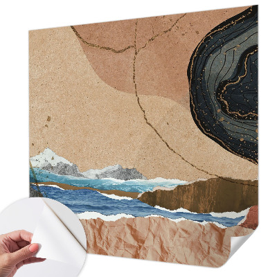 Zelfklevend fotobehang op maat Abstract landschap
