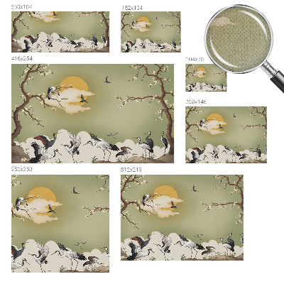 Zelfklevende behangsticker met een elegante natuurelementenprint