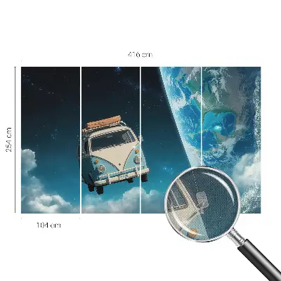 Fotobehang kinderkamer met een ruimtevaartmotief