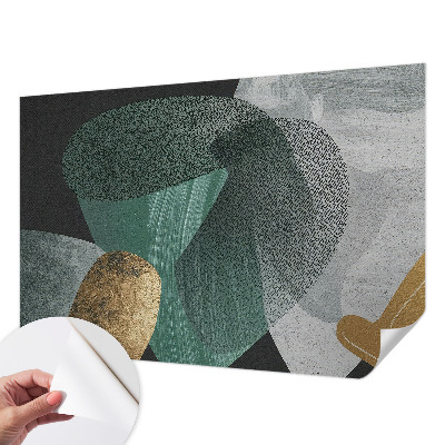 Fotobehang babykamer met een abstract geometrisch dessin