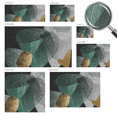 Fotobehang babykamer met een abstract geometrisch dessin