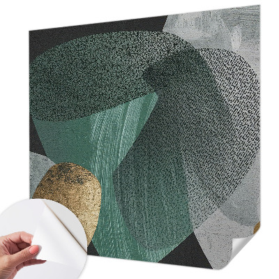 Fotobehang babykamer met een abstract geometrisch dessin