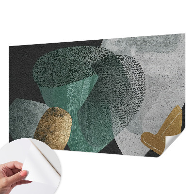 Fotobehang babykamer met een abstract geometrisch dessin
