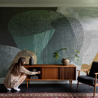 Fotobehang babykamer met een abstract geometrisch dessin