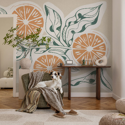 Fotobehang tienerkamer Vruchtpatronen