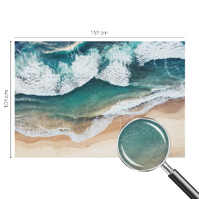 Zelfklevend fotobehang met ontwerp van zeegolven