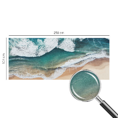 Zelfklevend fotobehang met ontwerp van zeegolven