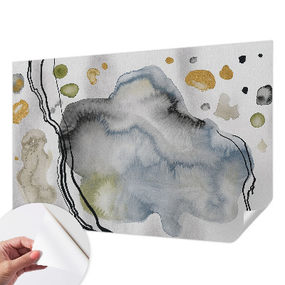 Fotobehang voor kinderkamer met een abstract aquarelmotief