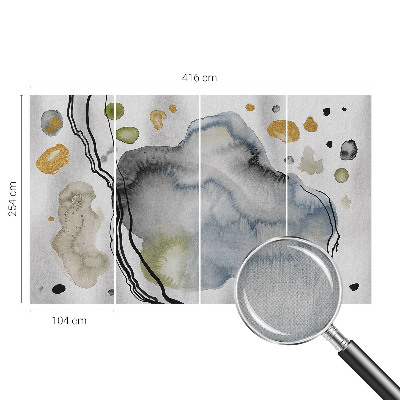 Fotobehang voor kinderkamer met een abstract aquarelmotief