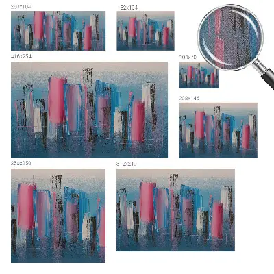 Fotobehang tienerkamer met abstracte strepen
