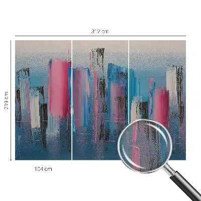 Fotobehang tienerkamer met abstracte strepen