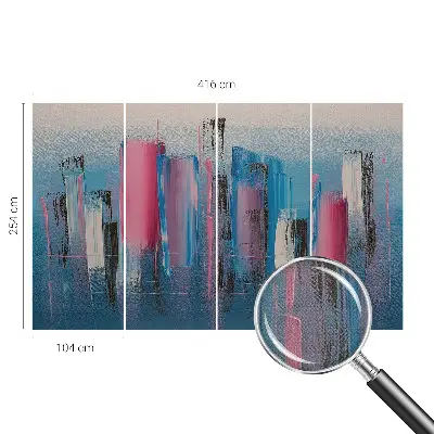 Fotobehang tienerkamer met abstracte strepen