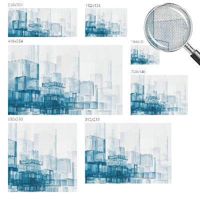 Fotobehang voor de kinderkamer Transparante kubussen