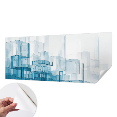 Fotobehang voor de kinderkamer met een patroon van transparante kubussen