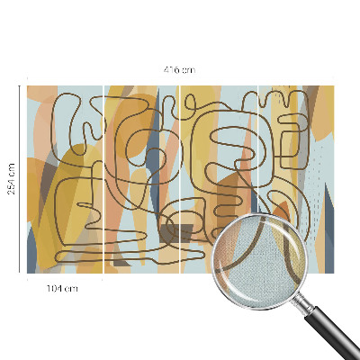 Foto behang voor de keuken Abstracte vormen