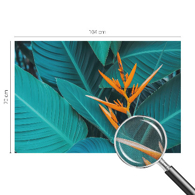 Zelfklevend fotobehang met een bladrijke bloemenprint