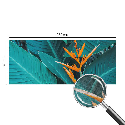 Zelfklevend fotobehang met een bladrijke bloemenprint