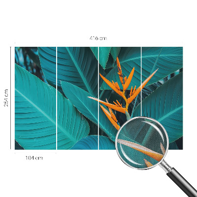 Zelfklevend fotobehang met een bladrijke bloemenprint