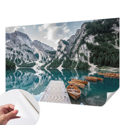 Zelfklevende behangsticker met bergpanorama