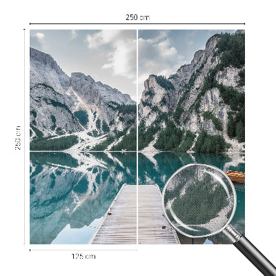 Zelfklevende behangsticker met bergpanorama