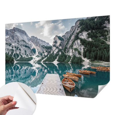 Zelfklevende behangsticker met bergpanorama