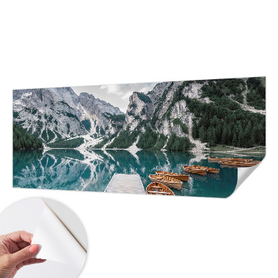 Zelfklevende behangsticker met bergpanorama