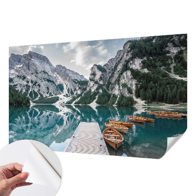 Zelfklevende behangsticker met bergpanorama