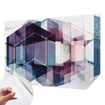 Fotobehang kinderkamer met geometrische kubusprint
