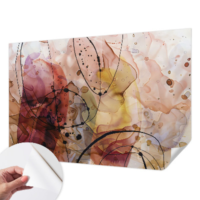 Fotobehang babykamer met abstracte harmonie als decoratie