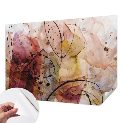 Fotobehang babykamer met abstracte harmonie als decoratie