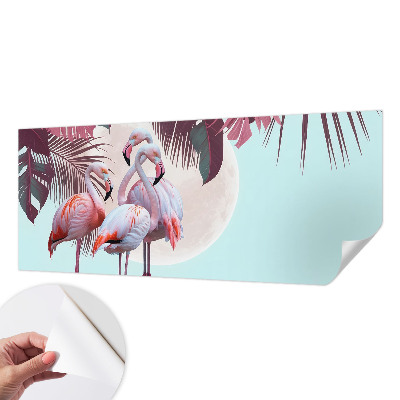 Fotobehang voor de kinderkamer met een ontwerp van exotische vogels