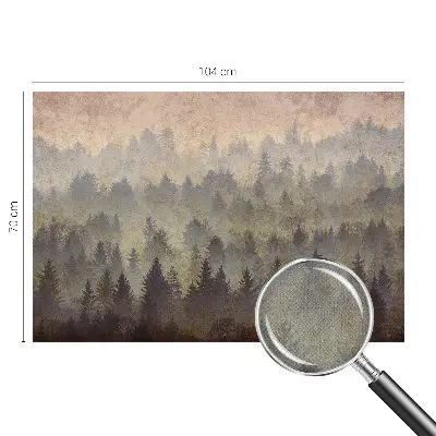 Foto behang voor de keuken met het motief 'Bosmist'